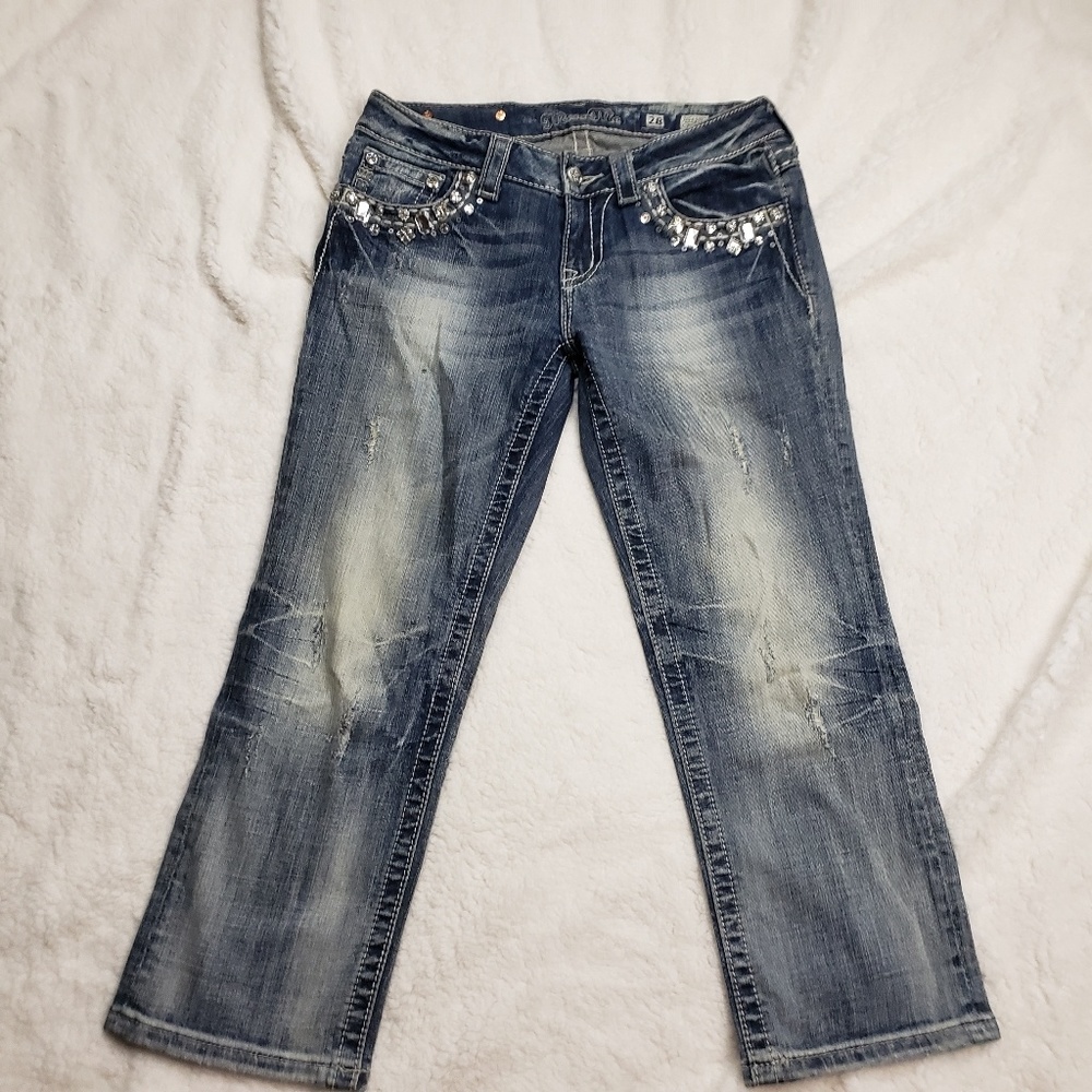 Miss Me Cuff Capri Jeans